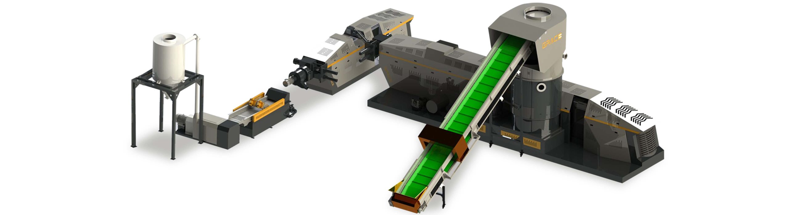 PE/PP Film Agglomeration & Double-Stage Pelletizing Line
